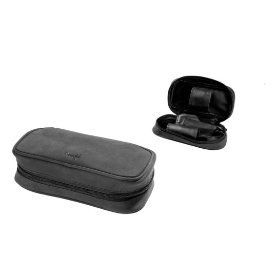 Angelo kecskebőr pipatáska 2 pipa számára, fekete színű