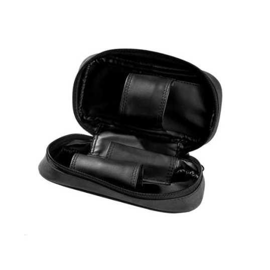 Angelo kecskebőr pipatáska 2 pipa számára, fekete színű