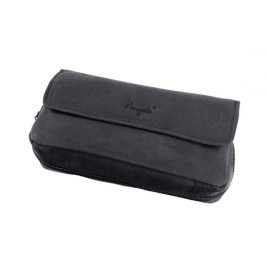 Angelo velúr kecskebőr pipatáska 2 pipa részére, aromazáró dohányrekesszel – fekete