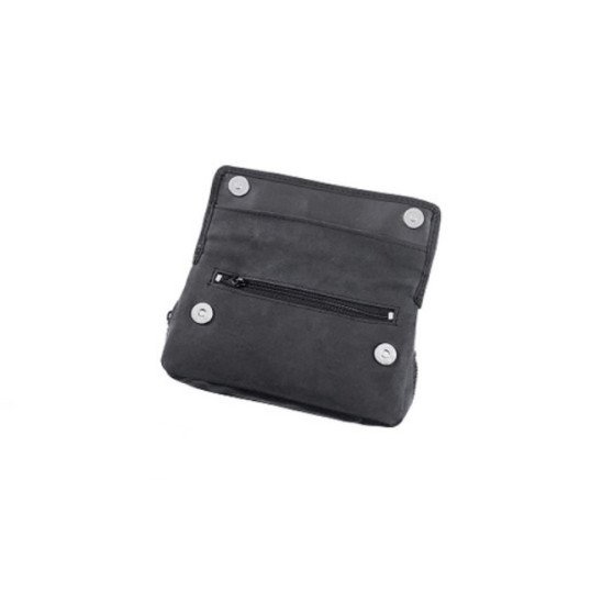 Angelo velúr kecskebőr pipatáska 2 pipa részére, aromazáró dohányrekesszel – fekete