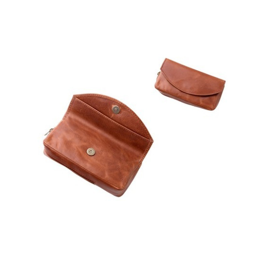 Angelo bőr pipatáska 1 pipa részére, aromazáró dohányrekesszel – barna