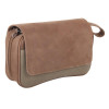 Padonio bőr pipatáska 3 pipa számára - Barna színű, külön rekesszel a dohány számára