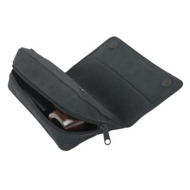Padonio fekete színű bőr pipatáska - 2 pipa számára