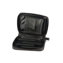 Padonio bőr pipatáska 4 pipa számára - Fekete színű