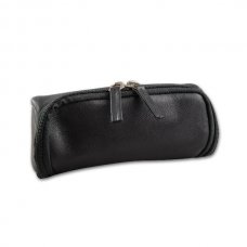 Minőségi pipa táska 2 pipa részére fekete színű, eredeti bőr - Padonio