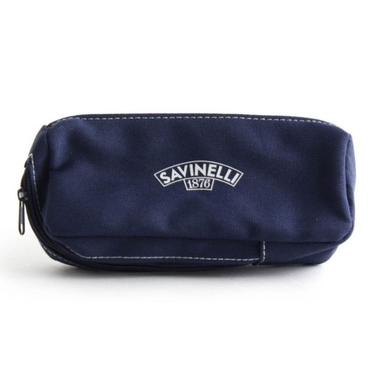 Minőségi Savinelli pipa táska kék színű textilből - 1 pipa részére