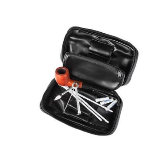 Angelo pipás szett 9 mm filteres egyenes szárú Dublin briar pipával és pipatáskával