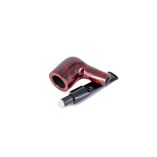 Adsorba 9mm-es filteres bruyer pipa, vörösesbarna színű, Billiard típusú, nyerges, akril csutorával - 1