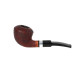 Angelo Brandy pipa – hanga gyökér, rusztikolt vörösesbarna, 9 mm filteres, ezüst színű gyűrűvel
