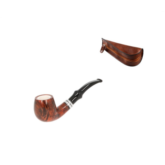 Angelo pipa bruyere gyökérből 9mm filterrel - tajtékbetétes - pipatáskával