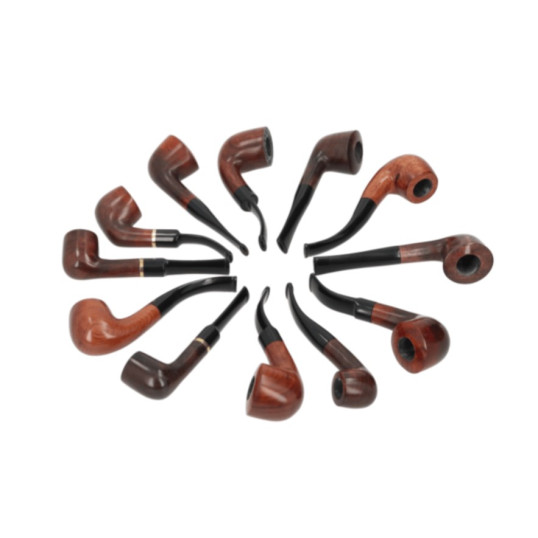 Angelo Midi hangagyökér pipa, vörösesbarna, nyerges hajlított 