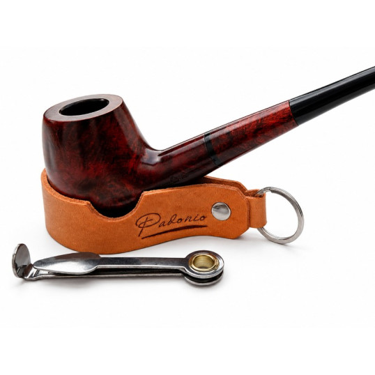 Angelo Midi vörösesbarna hajlított Churchwarden pipa – 9 mm filteres