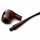 Angelo Midi vörösesbarna hajlított Churchwarden pipa – 9 mm filteres