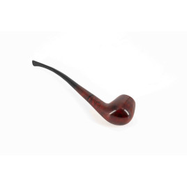 Angelo Bent Churchwarden Billiárd hangagyökér olvasópipa, 9 mm filteres, vörösesbarna