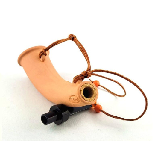 Brog téglavörös színű agyagból készített pipa - Horn típusú 