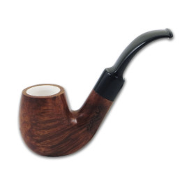 Capitello Corteccia Bent 9mm filteres bruyer gyökér pipa, hajlított szárral - tajtékbetétes