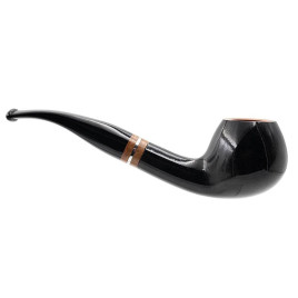 Chacom Elysées 425 fekete színű polírozott hanga gyökér pipa - Enyhén hajlított akril szárral