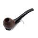 Chacom Volute N2 Sablée homokfúvott barna színű hanga gyökér pipa - Enyhén hajlított fekete színű szopókával