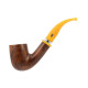 Chacom Montmartre 808, barna színű bruyer pipa, borostyán sárga színű hajlított akril csutorával