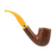 Chacom Montmartre 808, barna színű bruyer pipa, borostyán sárga színű hajlított akril csutorával