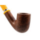 Chacom Montmartre 808, barna színű bruyer pipa, borostyán sárga színű hajlított akril csutorával