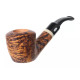 Chacom Gentleman 1821, barna színű hanga gyökér pipa hajlított ebonit szárral - zsebpipa