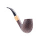 Chacom Supreme Sandblasted sötétbarna színű homokfúvott 9 mm filteres hangagyökér pipa - Hajlított pipaszárral