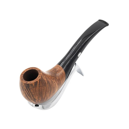 Chacom Volute N1 Unie matt barna színű hanga gyökér pipa - Enyhén hajlított fekete színű szopókával
