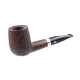 Chacom Maigret Sandblasted homokfúvott barna színű hanga gyökér pipa egyenes akril szárral - Széles fém gyűrűvel