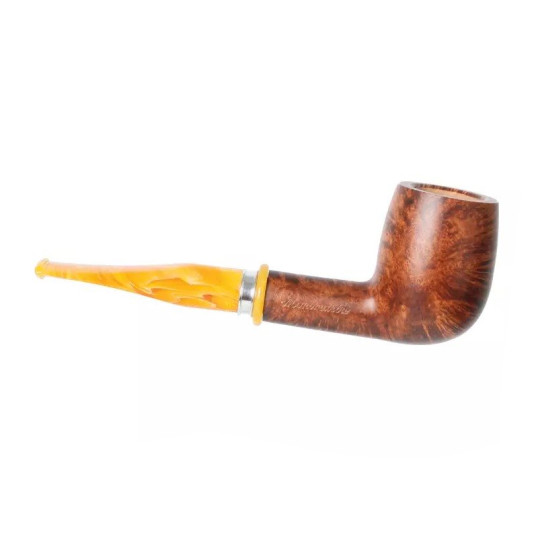 Chacom Montmartre 186, barna színű bruyer pipa, borostyán sárga színű egyenes akril csutorával