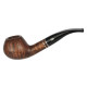Chacom Complice 871 matt barna színű hanga gyökér pipa hajlitott szárral - Dupla ezüst színű gyűrűvel