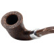 Chacom Chambord Sablée barna színű rusztikolt, dublin formájú, briar gyökér pipa, krém színű akril szárral, ezüst színű gyűrűvel
