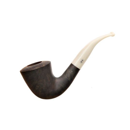 Chacom Jurassic 227 zöldesbarna színű hanga gyökér pipa - Hajlított csurgatott krém színű szopókával