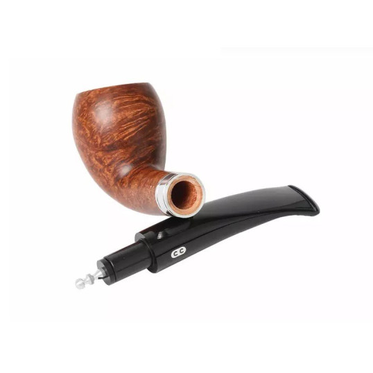 Chacom Saint Claude 99 matt barna színű bruyer gyökér pipa - Enyhén hajlított szárral