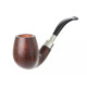 Chacom Spigot Brune 851 matt sötétbarna színű hanga gyökér pipa - Hajlított fekete színű szopókával