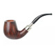 Chacom Spigot Brune 851 matt sötétbarna színű hanga gyökér pipa - Hajlított fekete színű szopókával