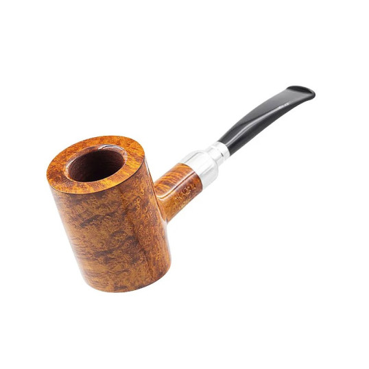 Chacom Spigot Brune 156 matt sötétbarna színű hanga gyökér pipa - Enyhén hajlított fekete színű szopókával