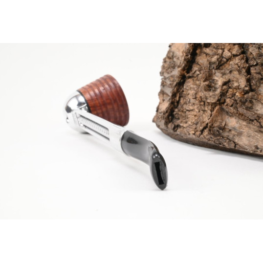 Falcon pipa komplett készlet - dublin pipafej és egynes fém szár, enyhén hajlított fekete akril csutora