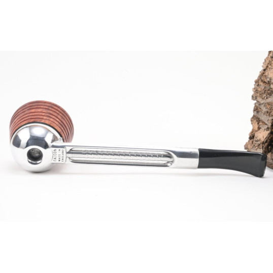 Falcon pipa komplett készlet - dublin pipafej és egynes fém szár, enyhén hajlított fekete akril csutora