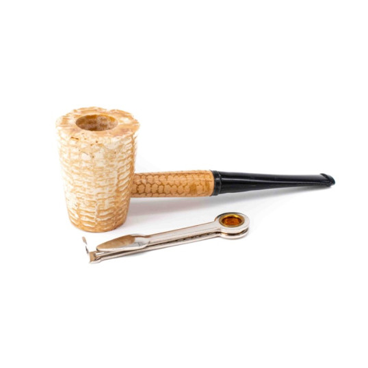 Missouri Meerschaum Mark Twain, kukorica pipa egyenes szárral 6mm-es filter