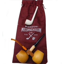 Missouri Meerschaum Maple Hardwood Apple Diplomat ajándék szett 2 db juharfa pipával és AJÁNDÉK 1 db kostoló pipával