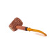 Missouri Meerschaum Corn Cob Let Freedom Ring Pipe, kukorica pipa hajlított szárral és 6mm-es filterrel