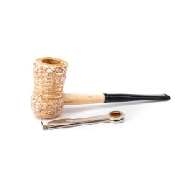 Missouri Meerschaum Great Dane Spindle, kukorica pipa egyenes szárral, filter nélkül