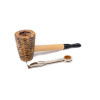Missouri Meerschaum Marcus Corn Cob kukorica pipa egyenes rövid szárral, filter nélkül