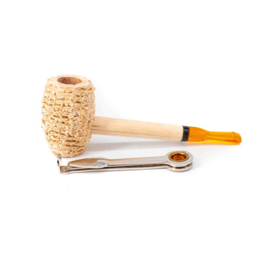 Missouri Meerschaum Corn Cob Eaton kukorica pipa egynes szárral filter nélkül 