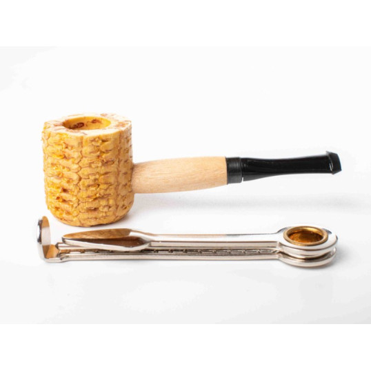 Missouri Meerschaum Corn Cob Mini kukorica pipa filter nélkül - fekete szopókával