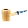 Missouri Meerschaum The Big Boy Cob kukorica pipa egyenes dán típusú kék-barna-fehér színű szárral filter nélkül