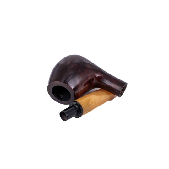 Padonio Line 4, vörösesbarna színű bruyer pipa, csurgatott akril csutorával és 9mm-es filterrel - 4