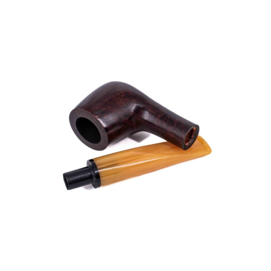 Padonio Line 4, vörösesbarna színű bruyer pipa, csurgatott akril csutorával és 9mm-es filterrel - 2