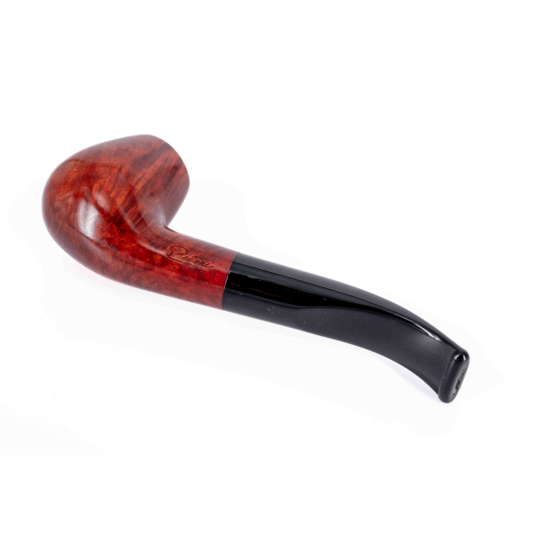 Padonio Nautica, vöröses barna színű bruyer pipa, hajlított szárral-2